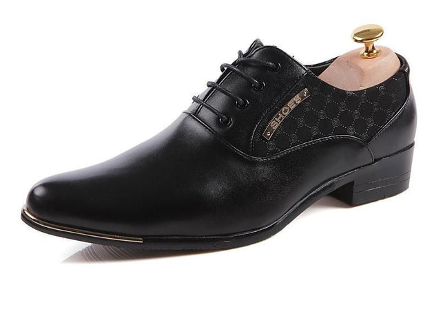 Men's Oxfords Casual Business Pointed Toe Leather Shoes - TrendSettingFashions 