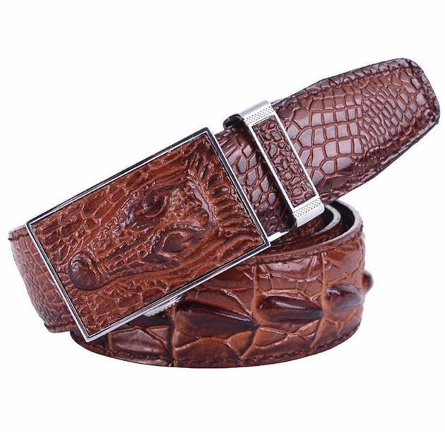 Men's Crocodile Design Automatic Buckle - TrendSettingFashions 