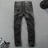 Men's Dark Colored Straight Jeans - TrendSettingFashions 
