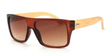 Men's Rectangular Frame Bamboo Glasses In 7 Color Options - TrendSettingFashions 