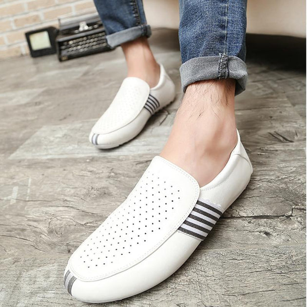 Men's Leather Slip-On Vintage Style Shoe - TrendSettingFashions 
