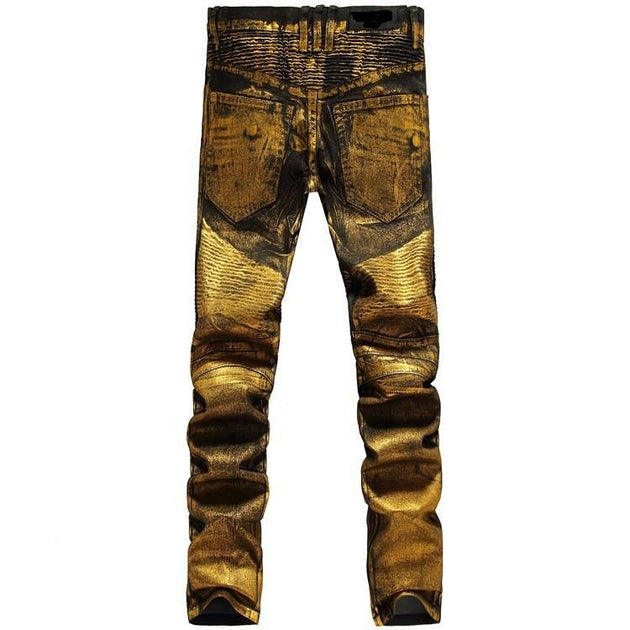 Feeling Like Gold Shine Jeans - TrendSettingFashions 