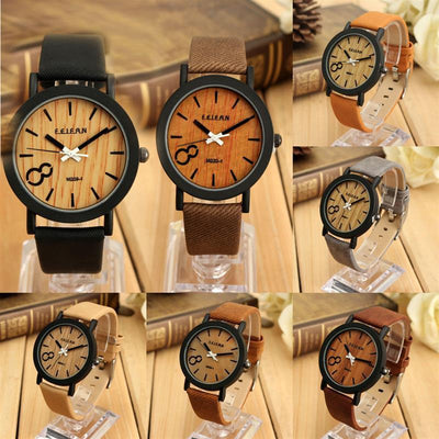 Men's Wooden Simulation Style Watch 8 Color Options - TrendSettingFashions 