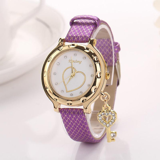 Women's Fashion Band Heart Themed Watch In 8 Colors! - TrendSettingFashions 