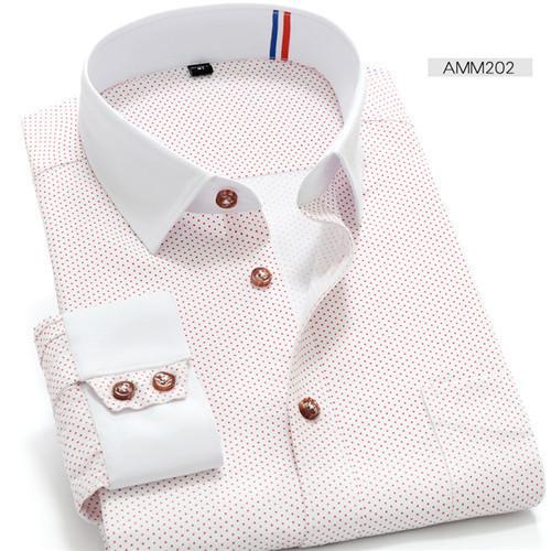 Men's Polka Dot Fashion Dress Shirt - TrendSettingFashions 