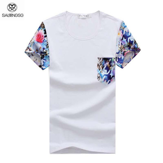 Men's Fashion Floral Design T-Shirt - TrendSettingFashions 