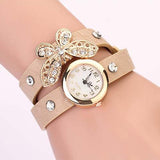 Women's Vintage Leather Auger Butterfly Rivet Watch In 12 Colors! - TrendSettingFashions 