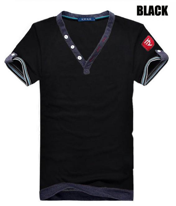 Men's 3 Button V-Neck Tee - TrendSettingFashions 