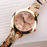 Women's Dual Heart Fashion Watch With Fashion Imprinted Band - TrendSettingFashions 