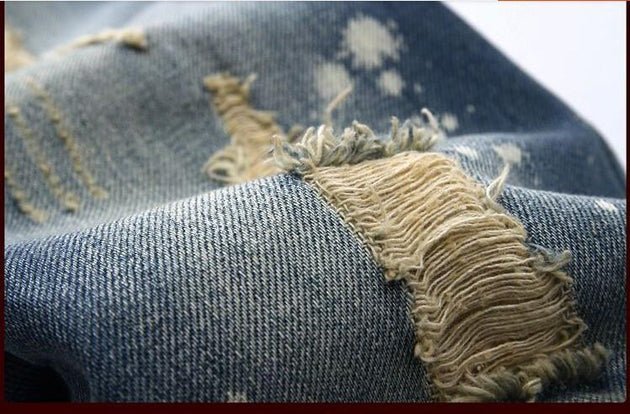 Men's Distressed Hole Jeans - TrendSettingFashions 