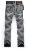 Men's Water Washed Light Grey Jeans - TrendSettingFashions 