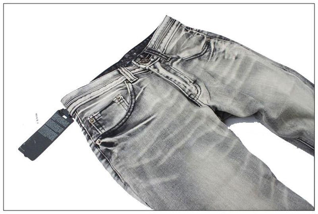 Men's Light Washed Grey Jeans - TrendSettingFashions 