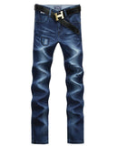Men's Dark Blue Straight Pants - TrendSettingFashions 