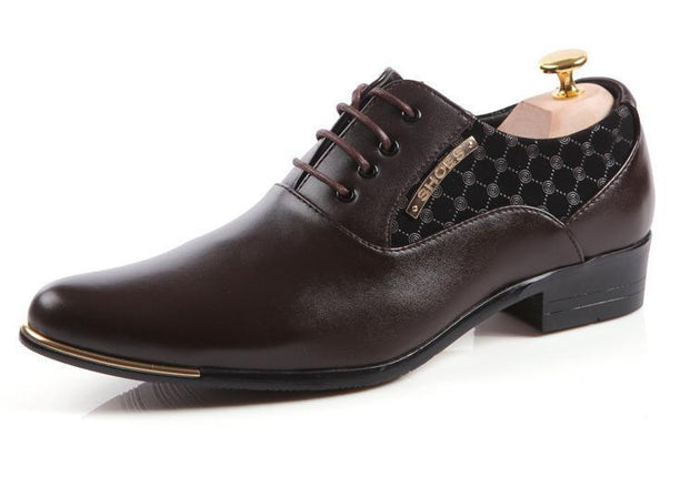 Men's Oxfords Casual Business Pointed Toe Leather Shoes - TrendSettingFashions 