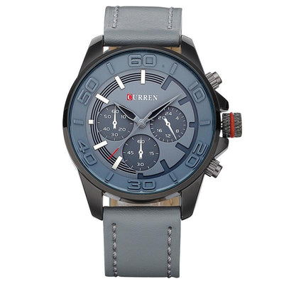 Luxury Leather Strap Sports Watch - TrendSettingFashions 