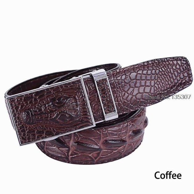 Men's Crocodile Design Automatic Buckle - TrendSettingFashions 