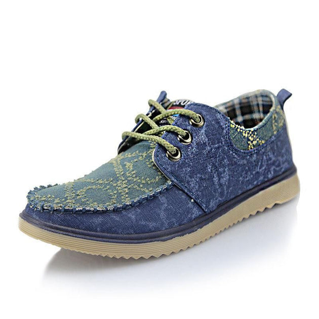 Men's Denim Canvas Lace Up - TrendSettingFashions 