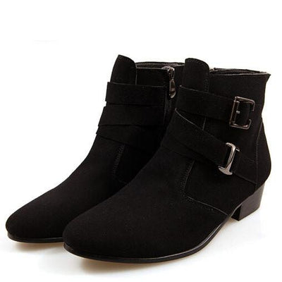 High Fashion Buckle High Top Dress Shoe - TrendSettingFashions 