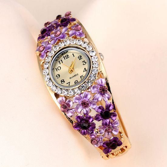 Women's Beautiful Glass Flower Inspired Watch In 5 Colors - TrendSettingFashions 