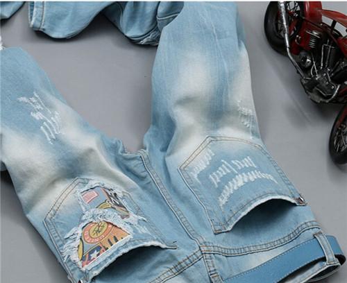 Men's Spring Biker Fashion Jeans - TrendSettingFashions 