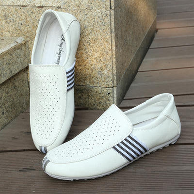 Men's Leather Slip-On Vintage Style Shoe - TrendSettingFashions 