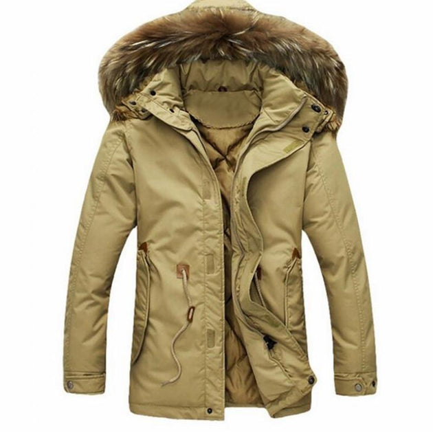 Men's Thick Parka Hooded Jacket 2 Color Options - TrendSettingFashions