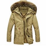 Men's Thick Parka Hooded Jacket 2 Color Options - TrendSettingFashions 