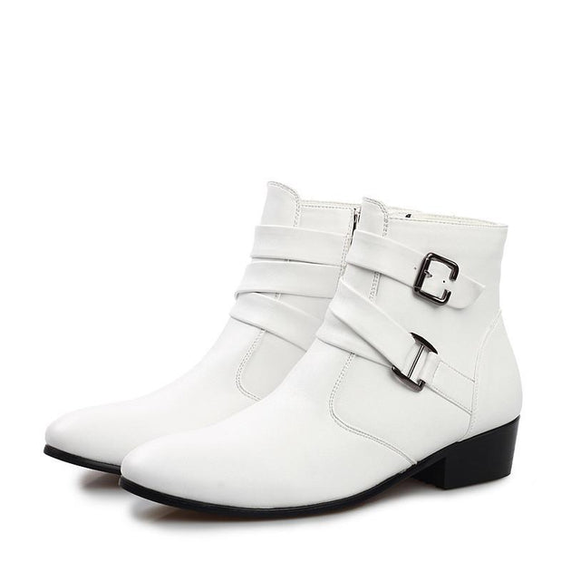 High Fashion Buckle High Top Dress Shoe - TrendSettingFashions 