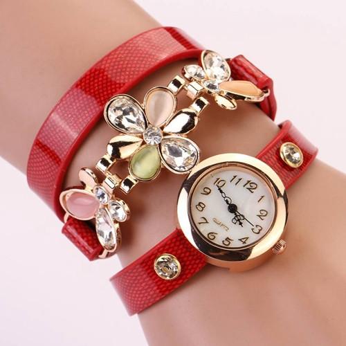 Women's Flower Design Watch With Fashion Design Band In 10 Colors! - TrendSettingFashions 