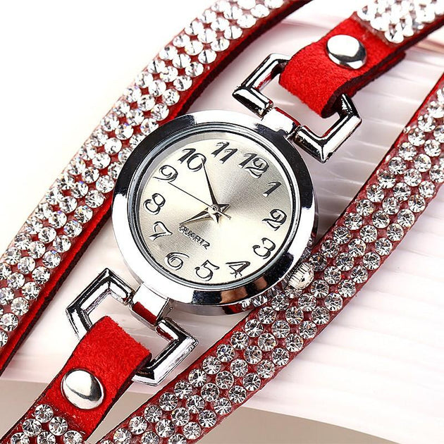 Women's Beautiful Rhinestone Bracelet Watch In 11 Colors! - TrendSettingFashions 