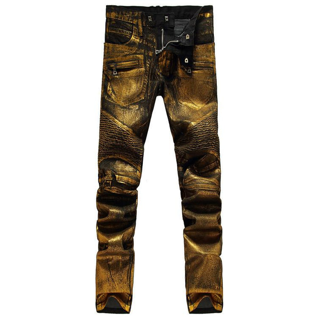 Feeling Like Gold Shine Jeans - TrendSettingFashions 
