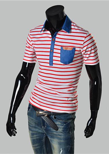 Men's Polo Striped Design - TrendSettingFashions 