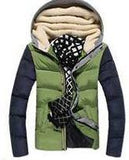 Men's Patchwork Thick Hooded Jacket In 4 Colors - TrendSettingFashions 