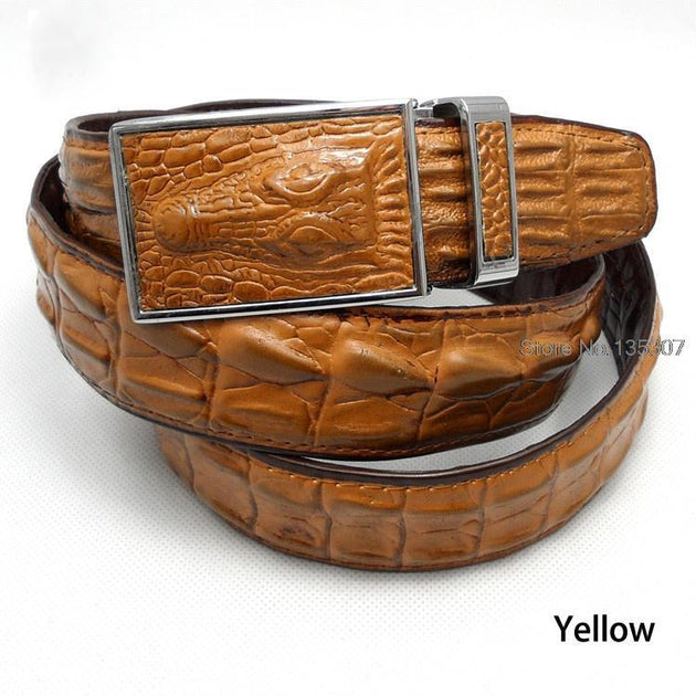 Men's Crocodile Design Automatic Buckle - TrendSettingFashions 