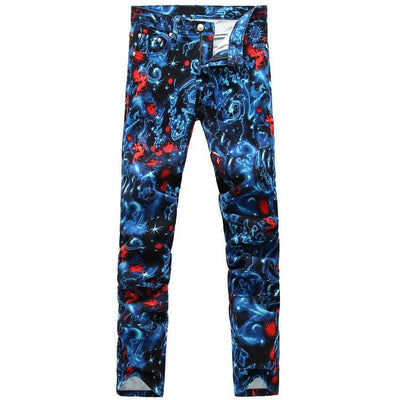 Blue Starry Fashion Jeans - TrendSettingFashions 