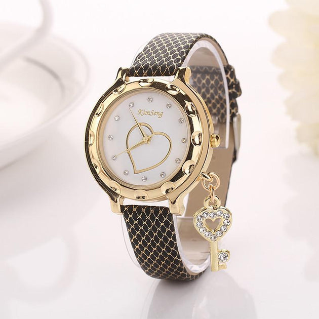 Women's Fashion Band Heart Themed Watch In 8 Colors! - TrendSettingFashions 