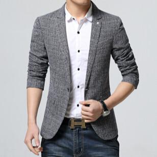 Men's Turn-Down Collar Suit Blazer - TrendSettingFashions 