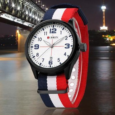 Men's Luxury Stripe Quartz Watch - TrendSettingFashions 