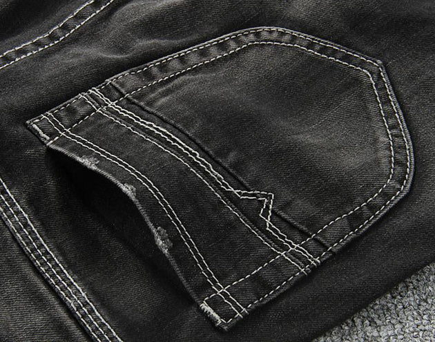 Men's Dark Colored Straight Jeans - TrendSettingFashions 