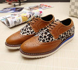 Men's Leopard Brogues - TrendSettingFashions 