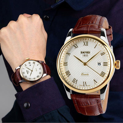 Luxury Genuine Leather Band Watch - TrendSettingFashions 