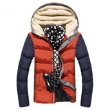 Men's Patchwork Thick Hooded Jacket In 4 Colors - TrendSettingFashions 