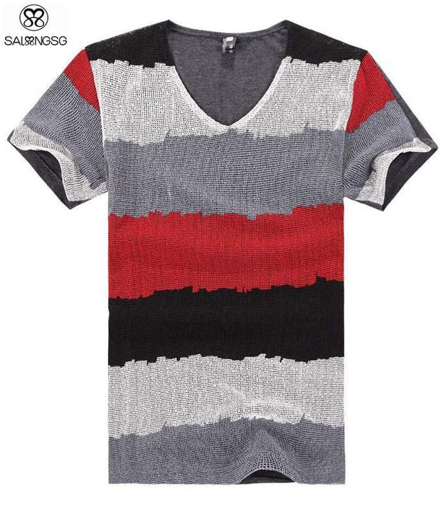 Men's Stripe Design T-Shirt - TrendSettingFashions 