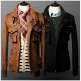 Men's Retro Business Fashion Jacket In 2 Colors - TrendSettingFashions 