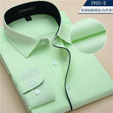 Men's Business Button Up, Colored Buttons - TrendSettingFashions 