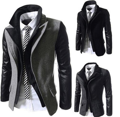 Men's Double Collar Fashion Suit Jacket In 3 Colors - TrendSettingFashions 