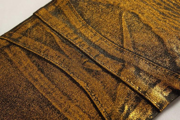 Feeling Like Gold Shine Jeans - TrendSettingFashions 