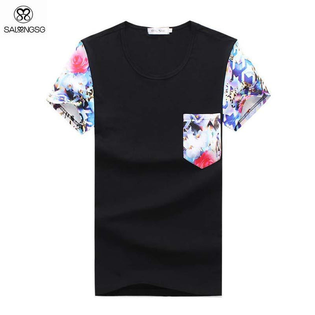 Men's Fashion Floral Design T-Shirt - TrendSettingFashions 