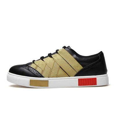 Men's Stripe Desiger Low Tops - TrendSettingFashions 