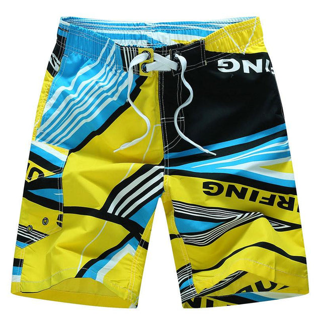 Men's Printed Board Surf Shorts With Quick Dry Feature - TrendSettingFashions 